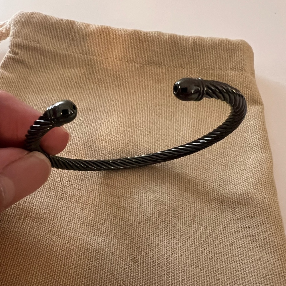 Lot Of 3 NWOT Black Stainless Steel IP Bracelets From Nordstrom - Picture 8 of 9